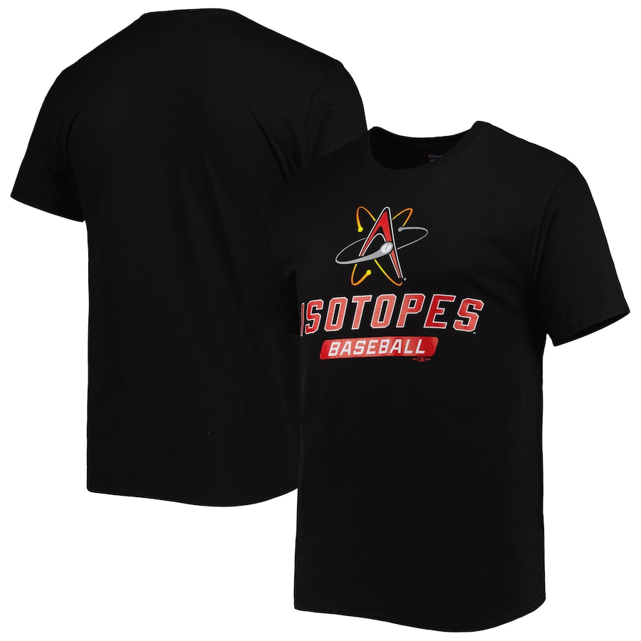 Men's Albuquerque Isotopes Champion Black Jersey T-Shirt Men's Albuquerque Isotopes Champion Black Jersey T-Shirt