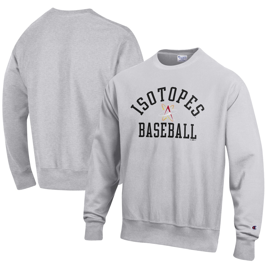Men's Albuquerque Isotopes Champion Gray Baseball Reverse Weave Pullover Sweatshirt
