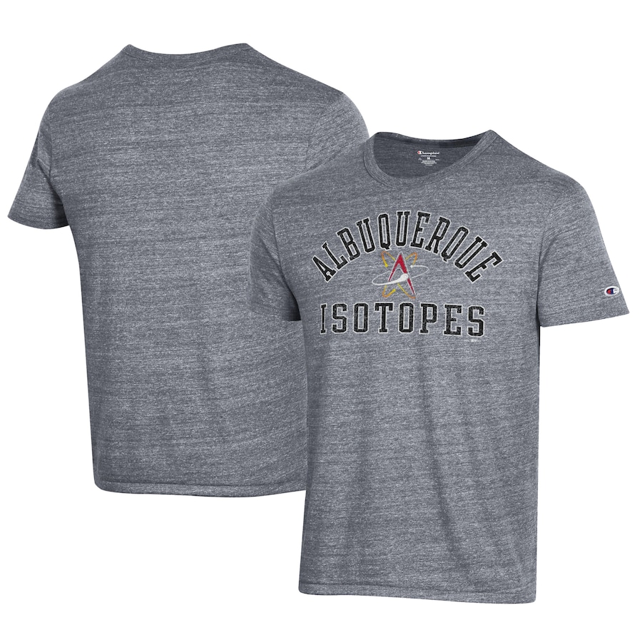Men's Albuquerque Isotopes Champion Gray Ultimate Tri-Blend T-Shirt Men's Albuquerque Isotopes Champion Gray Ultimate Tri-Blend T-Shirt