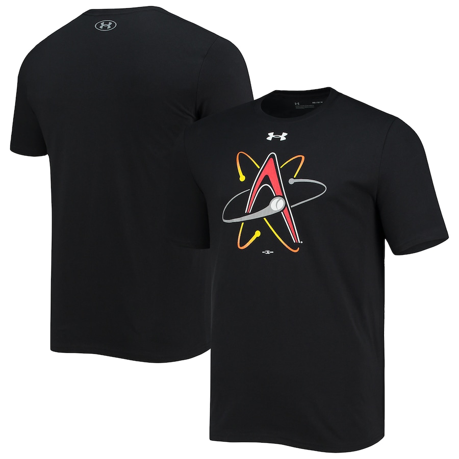 Men's Albuquerque Isotopes Under Armour Black Wordmark T-Shirt Men's Albuquerque Isotopes Under Armour Black Wordmark T-Shirt