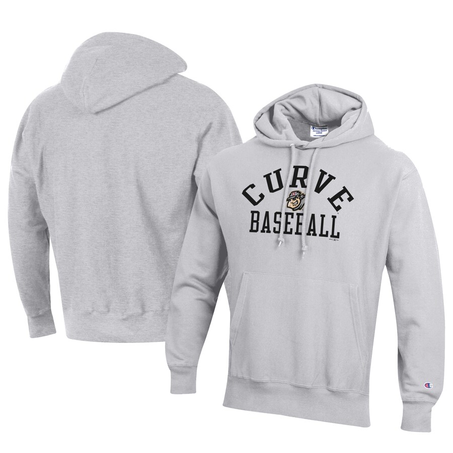 Men's Altoona Curve Champion Gray Baseball Reverse Weave Pullover Hoodie