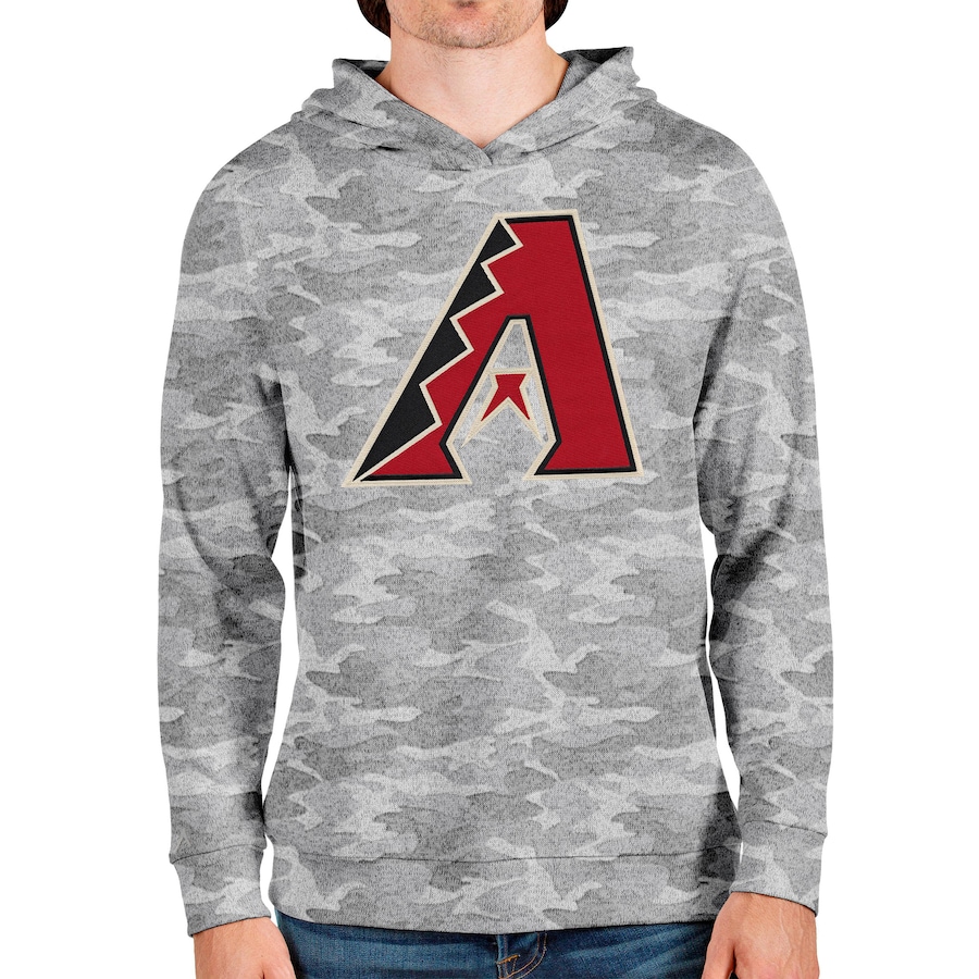 Men's Arizona Diamondbacks Antigua Camo Team Logo Absolute Pullover Hoodie Men's Arizona Diamondbacks Antigua Camo Team Logo Absolute Pullover Hoodie