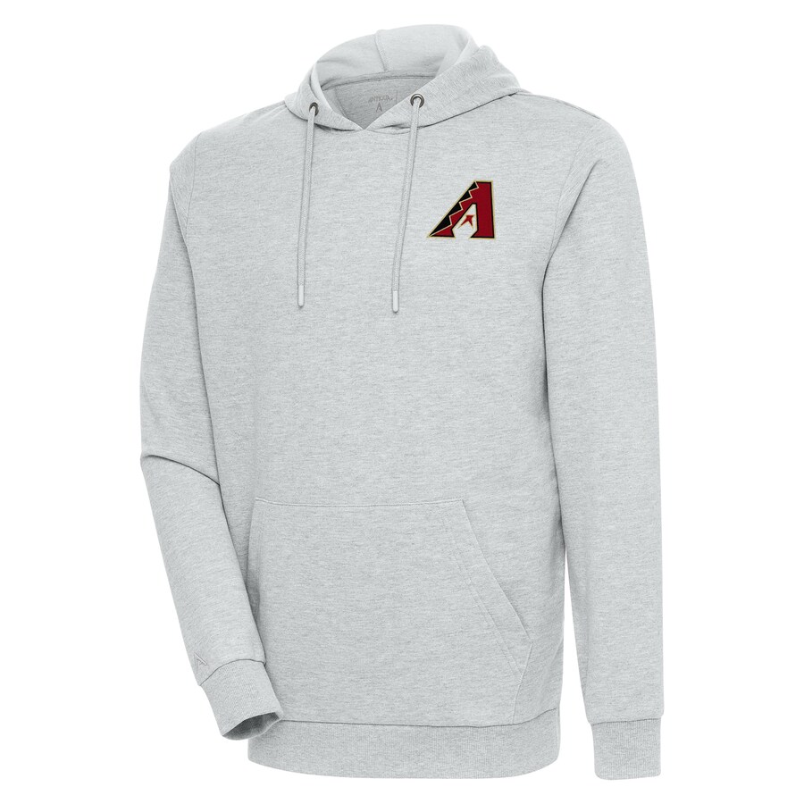 Men's Arizona Diamondbacks Antigua Heather Gray Action Pullover Hoodie