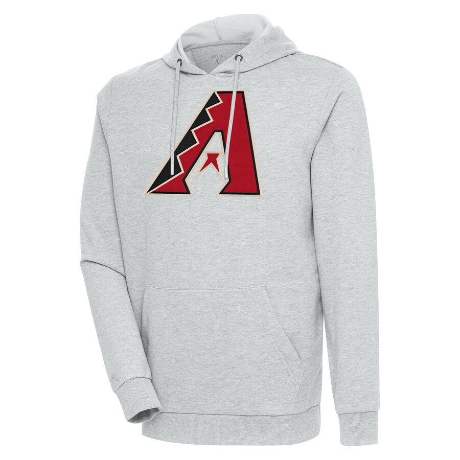 Men's Arizona Diamondbacks Antigua Heather Gray Action Pullover Hoodie Men's Arizona Diamondbacks Antigua Heather Gray Action Pullover Hoodie