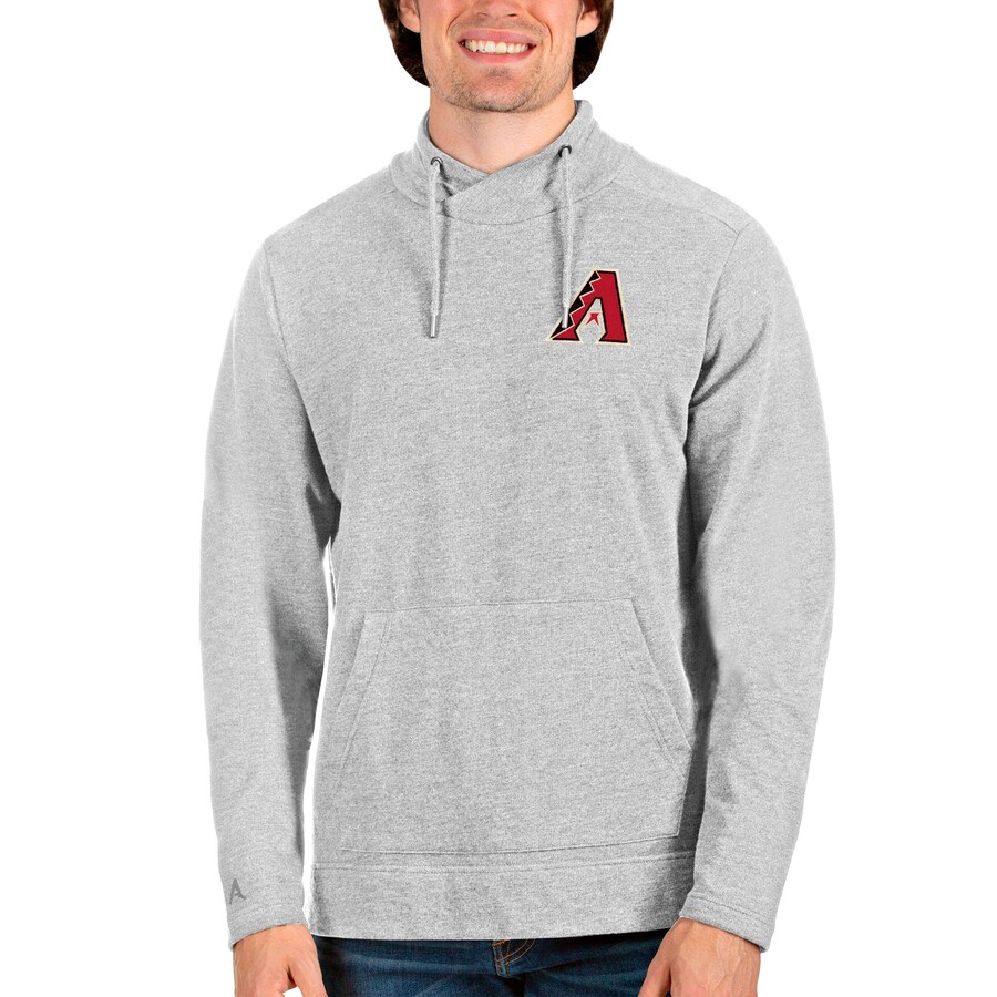 Men's Arizona Diamondbacks Antigua Heathered Gray Team Reward Pullover Sweatshirt Men's Arizona Diamondbacks Antigua Heathered Gray Team Reward Pullover Sweatshirt