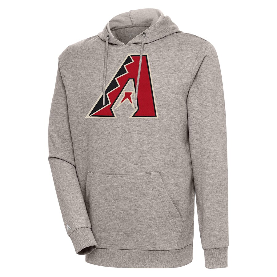 Men's Arizona Diamondbacks Antigua Oatmeal Action Pullover Hoodie Men's Arizona Diamondbacks Antigua Oatmeal Action Pullover Hoodie