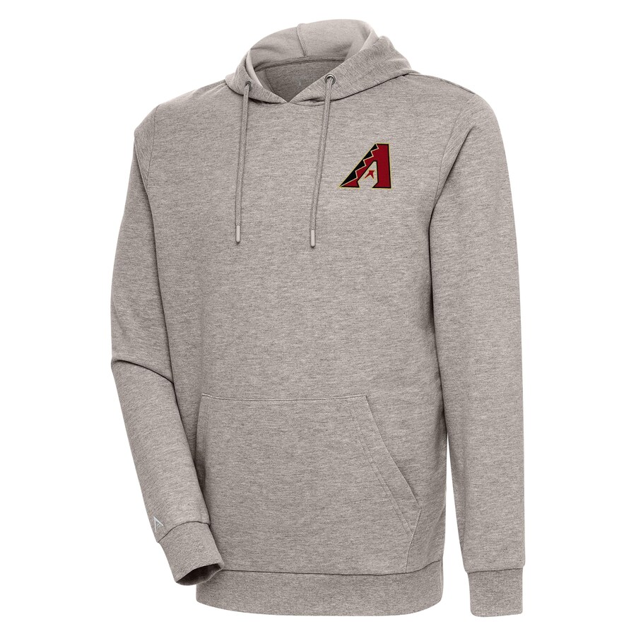Men's Arizona Diamondbacks Antigua Oatmeal Action Pullover Hoodie