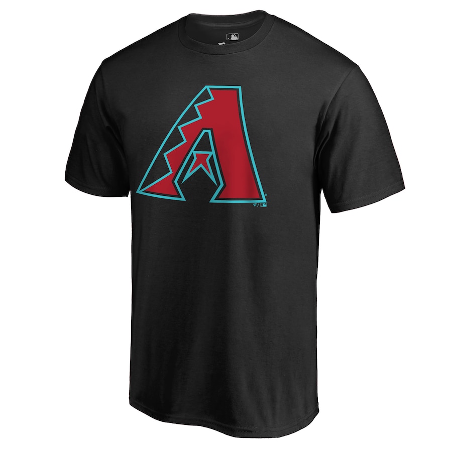Men's Arizona Diamondbacks Black Secondary Color Primary Logo T-Shirt Men's Arizona Diamondbacks Black Secondary Color Primary Logo T-Shirt