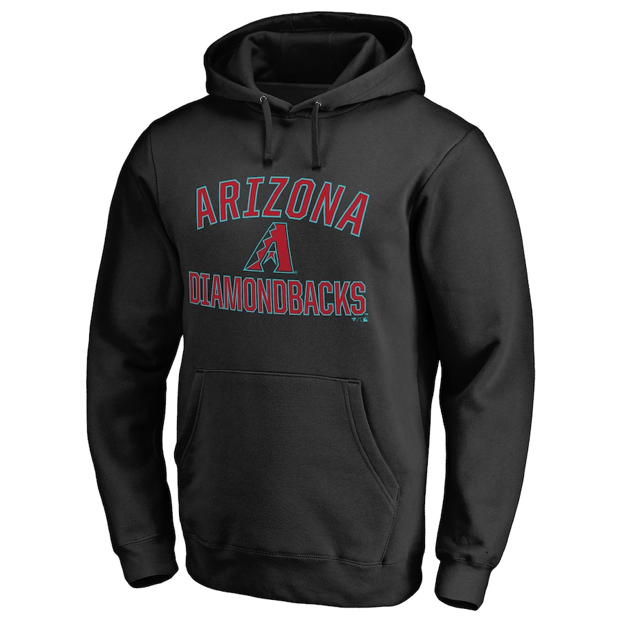 Men's Arizona Diamondbacks Black Victory Arch Pullover Hoodie Men's Arizona Diamondbacks Black Victory Arch Pullover Hoodie