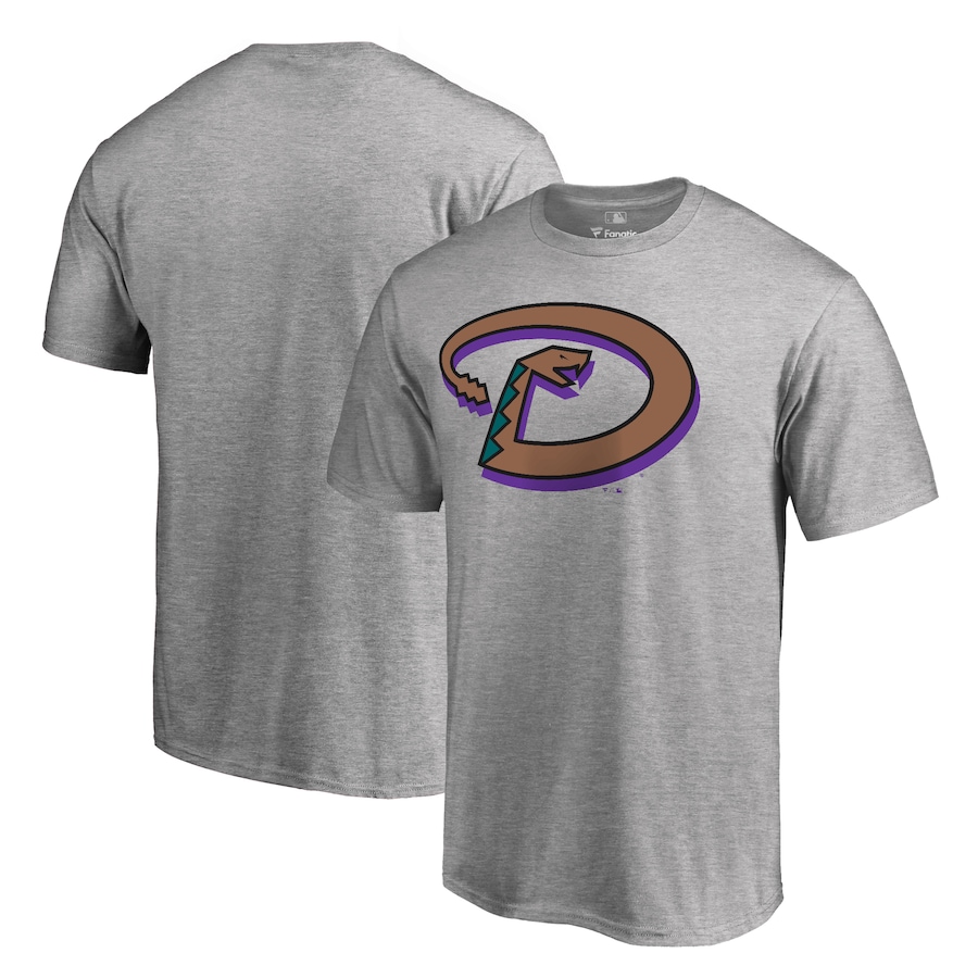 Men's Arizona Diamondbacks Ash Cooperstown Collection Forbes T-Shirt Men's Arizona Diamondbacks Ash Cooperstown Collection Forbes T-Shirt