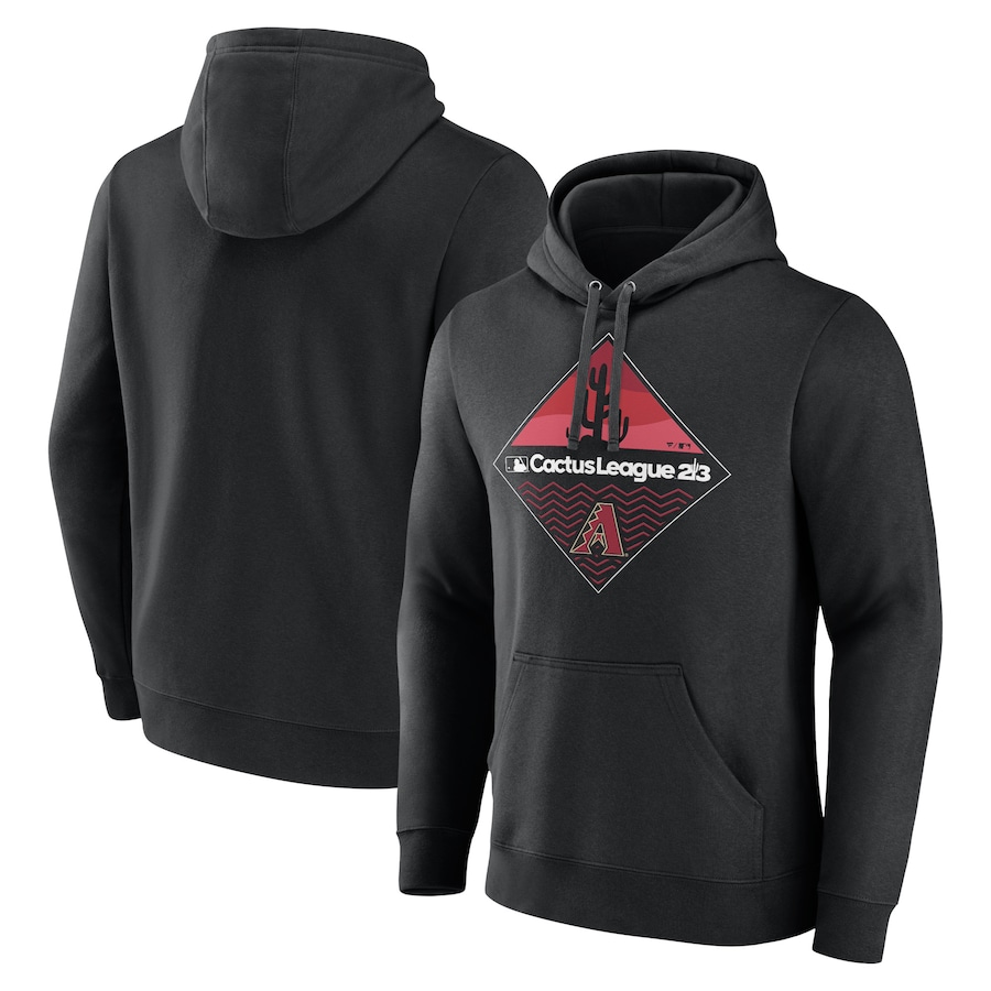 Men's Arizona Diamondbacks Black 2023 MLB Spring Training Diamond Pullover Hoodie Men's Arizona Diamondbacks Black 2023 MLB Spring Training Diamond Pullover Hoodie
