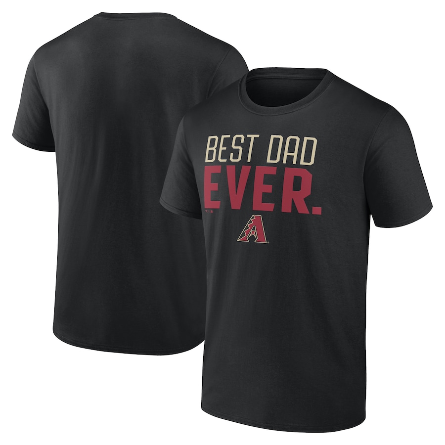 Men's Arizona Diamondbacks Black Best Dad Ever T-Shirt Men's Arizona Diamondbacks Black Best Dad Ever T-Shirt