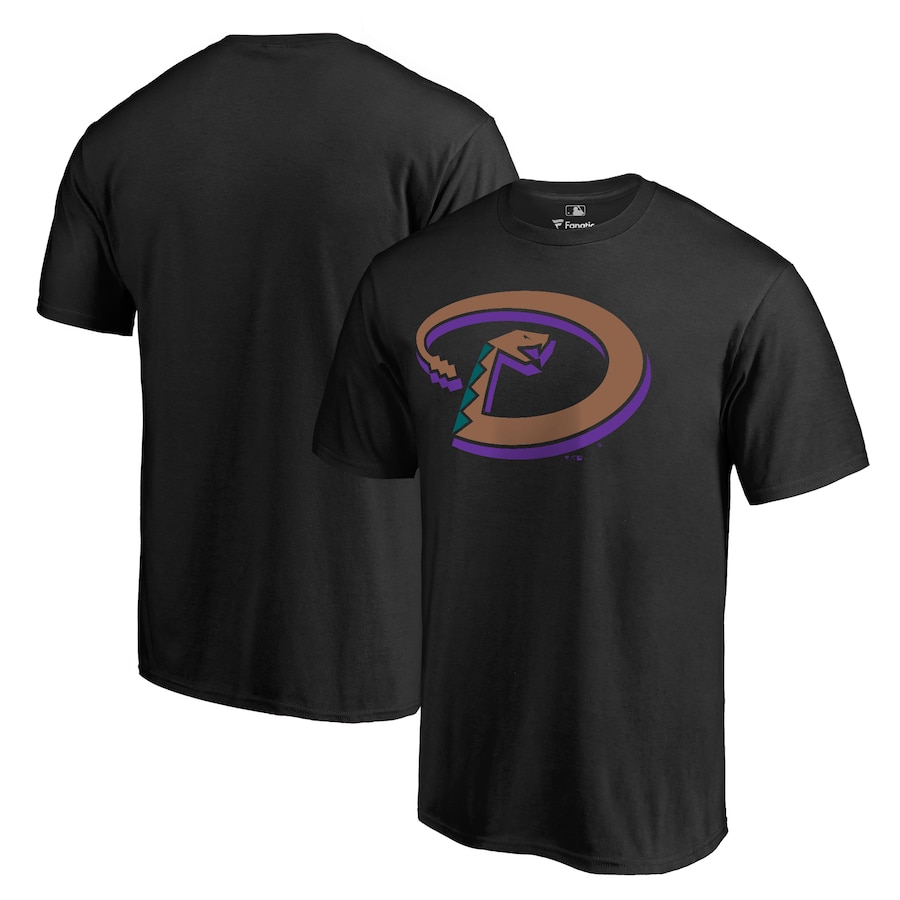 Men's Arizona Diamondbacks Black Cooperstown Collection Forbes T-Shirt Men's Arizona Diamondbacks Black Cooperstown Collection Forbes T-Shirt