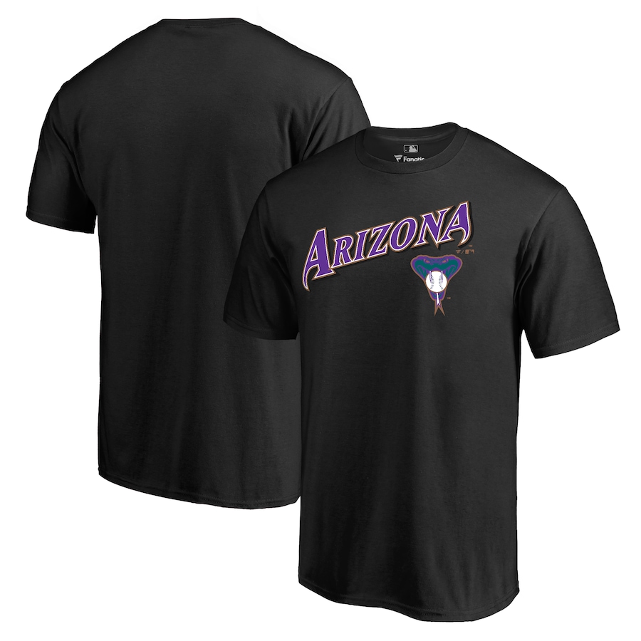 Men's Arizona Diamondbacks Black Cooperstown Collection Wahconah T-Shirt Men's Arizona Diamondbacks Black Cooperstown Collection Wahconah T-Shirt