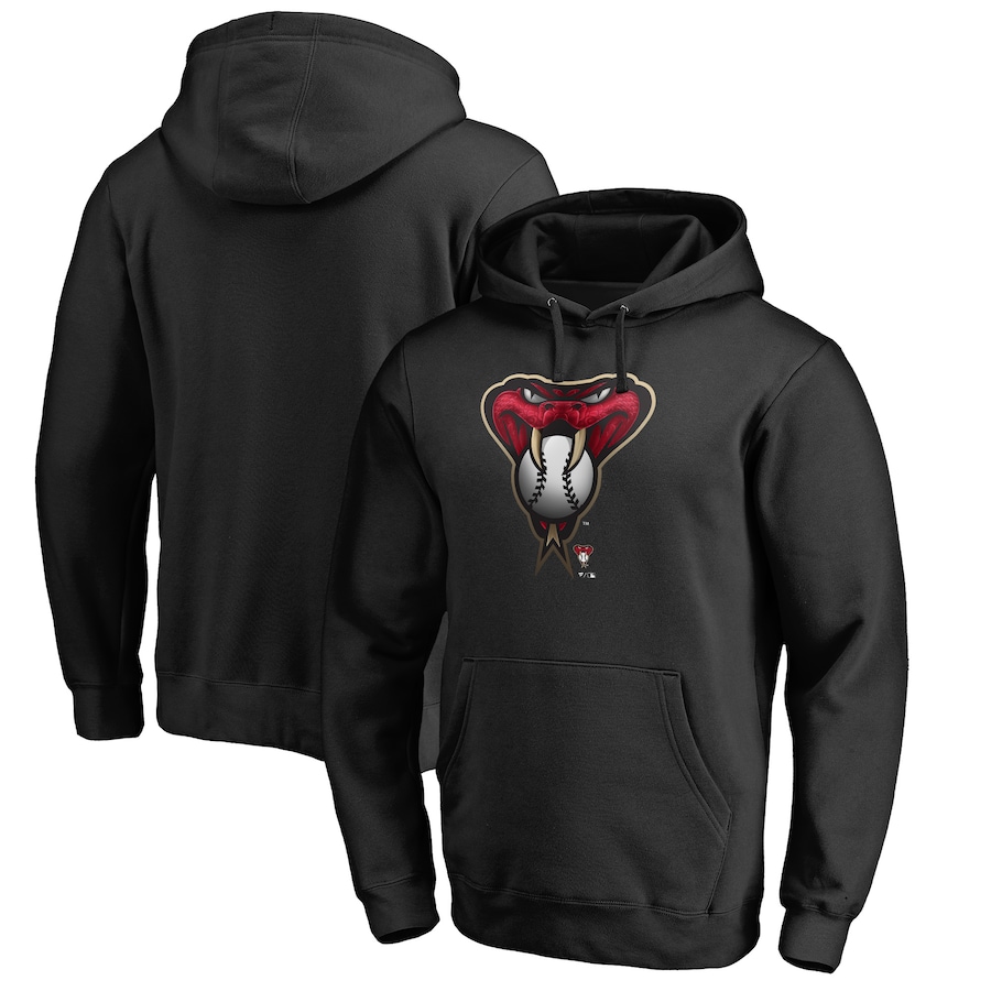 Men's Arizona Diamondbacks Black Midnight Mascot Pullover Hoodie Men's Arizona Diamondbacks Black Midnight Mascot Pullover Hoodie