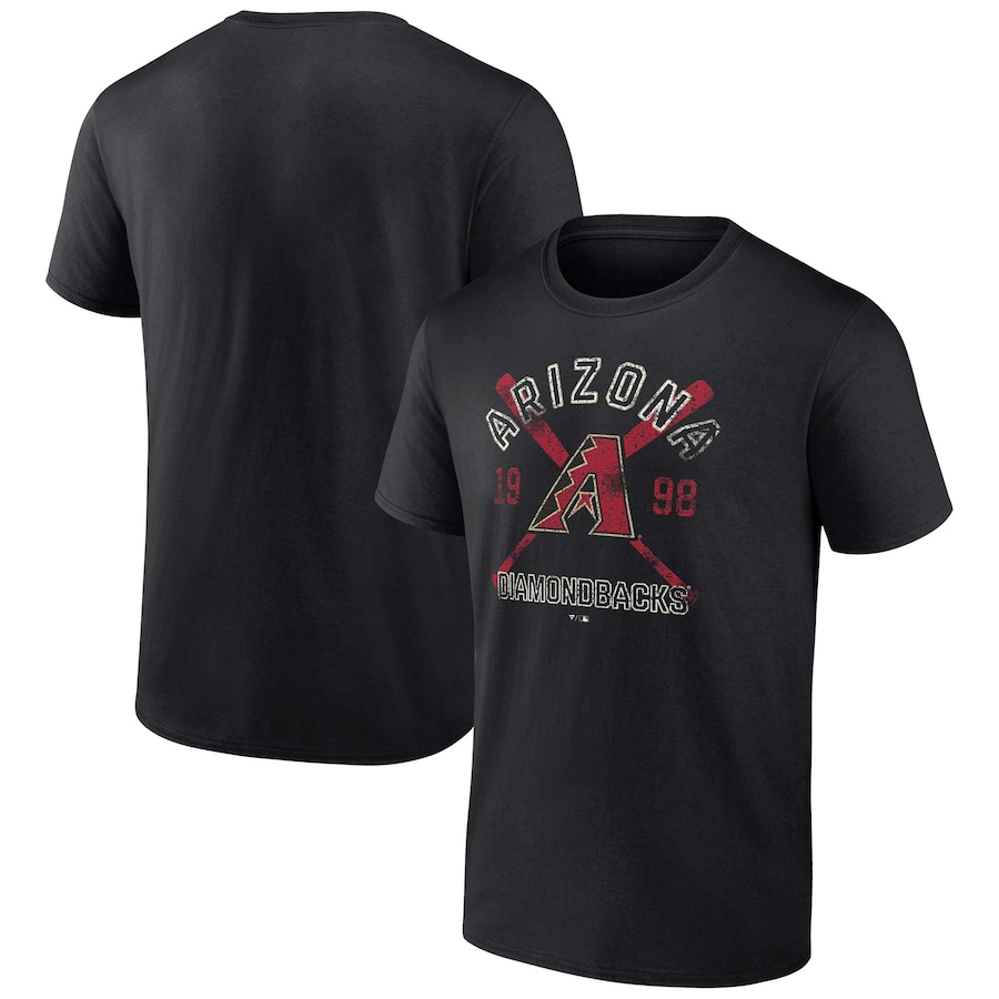 Men's Arizona Diamondbacks Black Second Wind T-Shirt Men's Arizona Diamondbacks Black Second Wind T-Shirt
