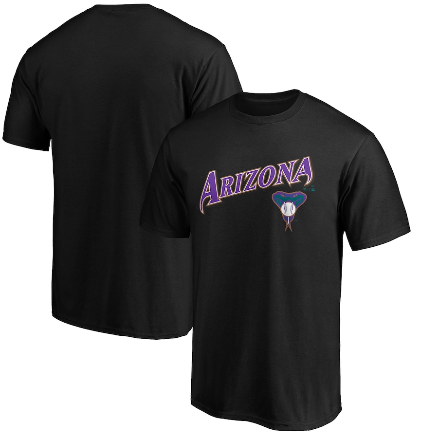 Men's Arizona Diamondbacks Black Team Cooperstown Collection Wahconah T-Shirt Men's Arizona Diamondbacks Black Team Cooperstown Collection Wahconah T-Shirt