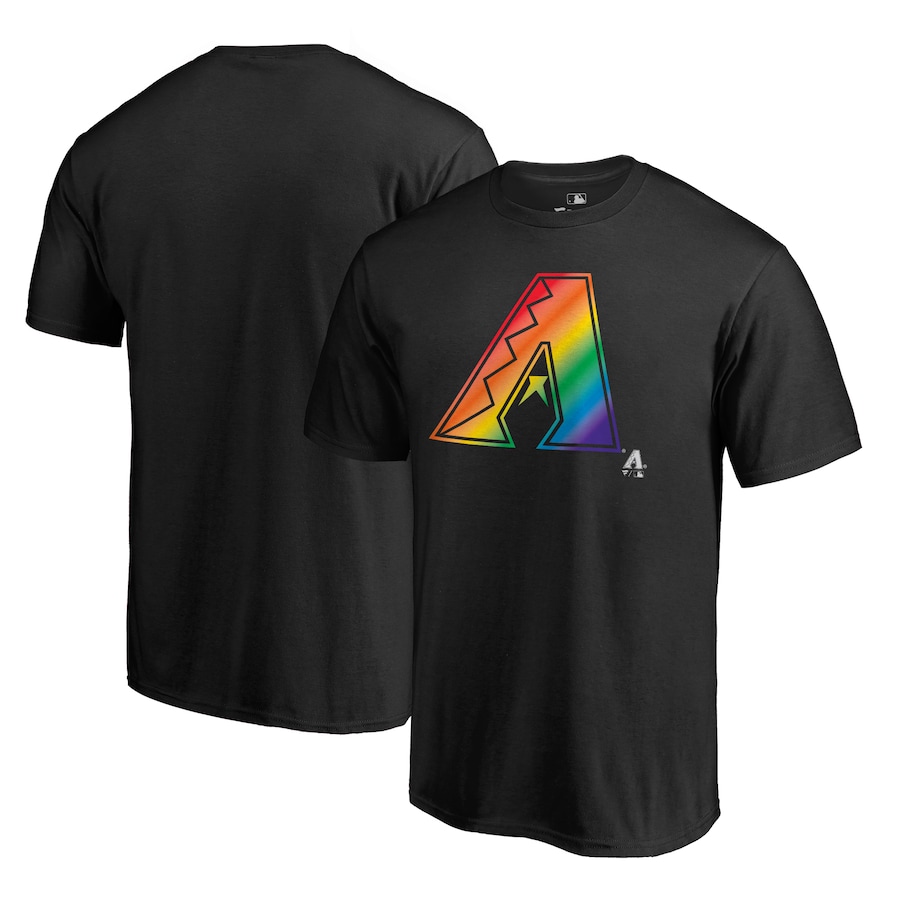 Men's Arizona Diamondbacks Black Team Pride Logo T-Shirt Men's Arizona Diamondbacks Black Team Pride Logo T-Shirt