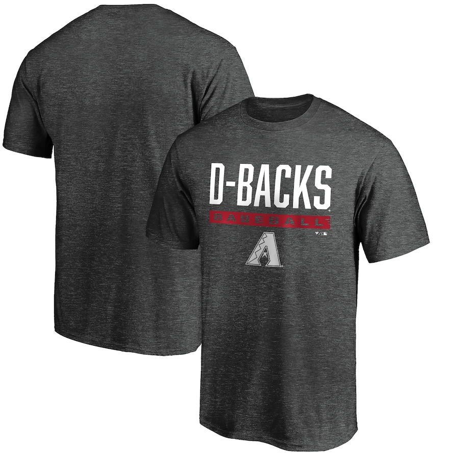 Men's Arizona Diamondbacks Charcoal Team Win Stripe T-Shirt Men's Arizona Diamondbacks Charcoal Team Win Stripe T-Shirt