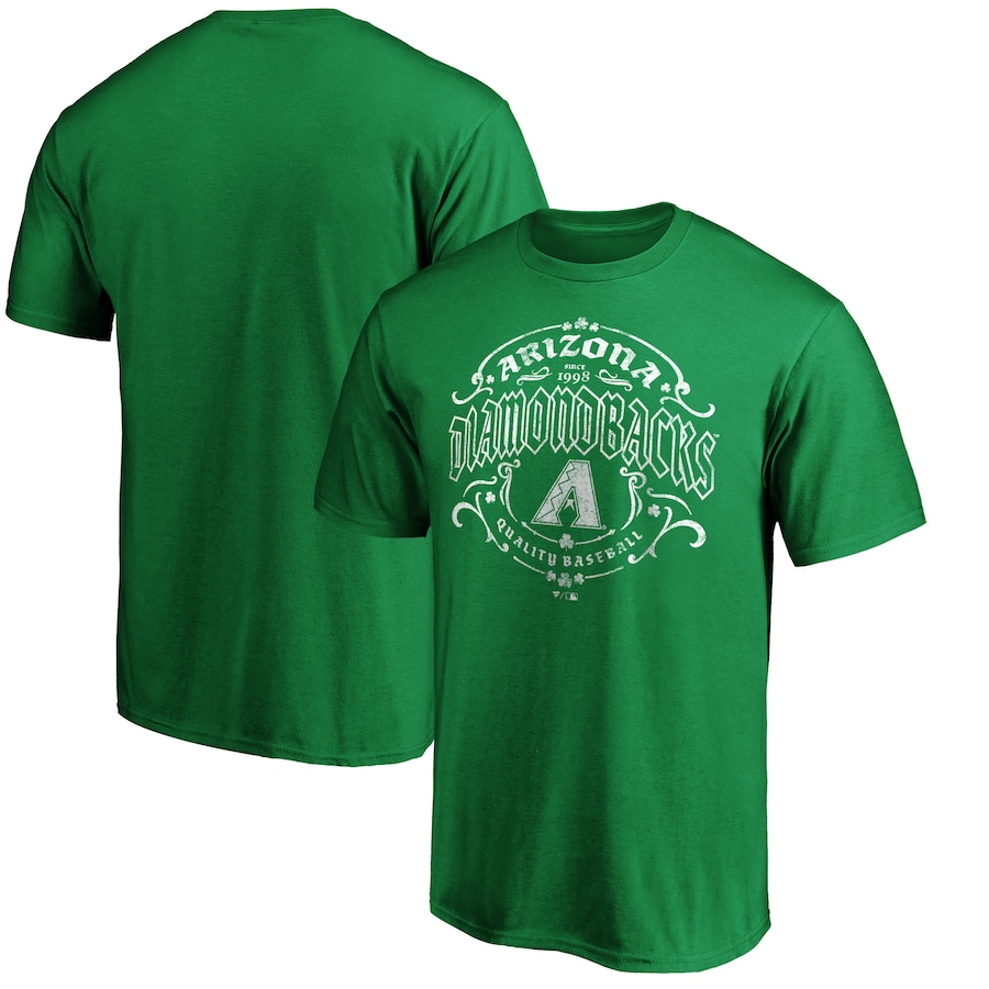Men's Arizona Diamondbacks Green St. Patrick's Day Tullamore Team T-Shirt Men's Arizona Diamondbacks Green St. Patrick's Day Tullamore Team T-Shirt