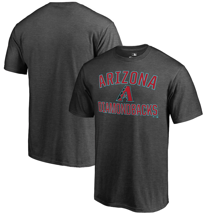 Men's Arizona Diamondbacks Heathered Gray Core Basics Victory Arch T-Shirt Men's Arizona Diamondbacks Heathered Gray Core Basics Victory Arch T-Shirt