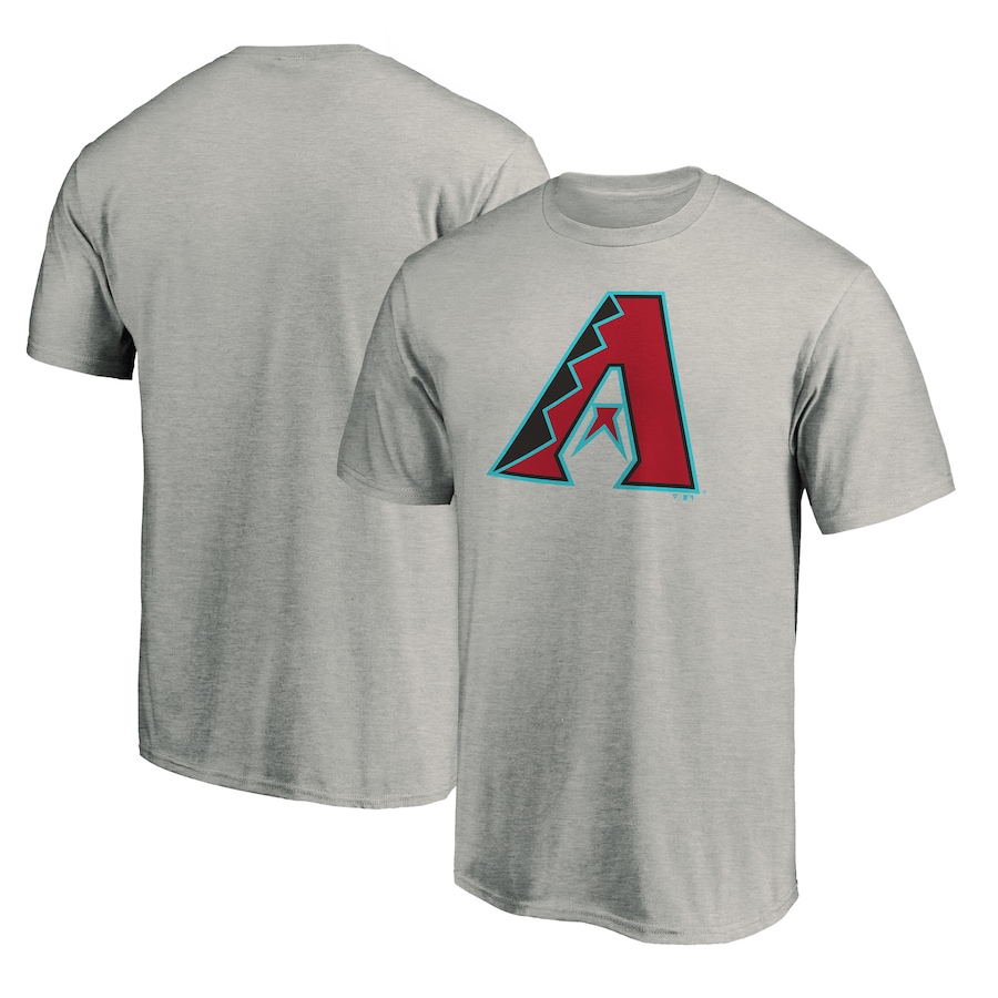 Men's Arizona Diamondbacks Heathered Gray Official Team Logo T-Shirt
