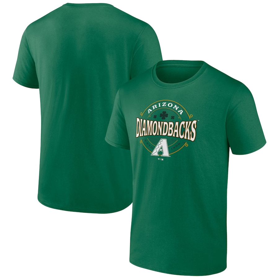 Men's Arizona Diamondbacks Kelly Green St. Patrick's Day Lucky T-Shirt Men's Arizona Diamondbacks Kelly Green St. Patrick's Day Lucky T-Shirt