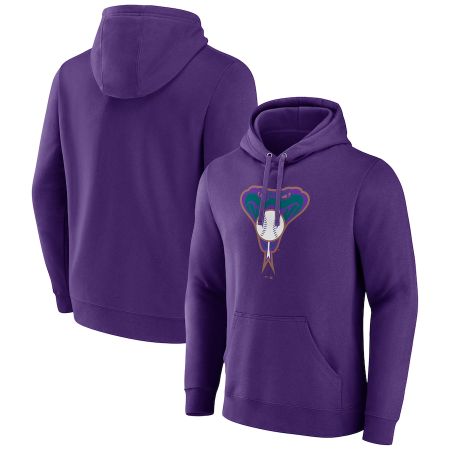 Men's Arizona Diamondbacks Purple Cooperstown Collection Pullover Hoodie Men's Arizona Diamondbacks Purple Cooperstown Collection Pullover Hoodie