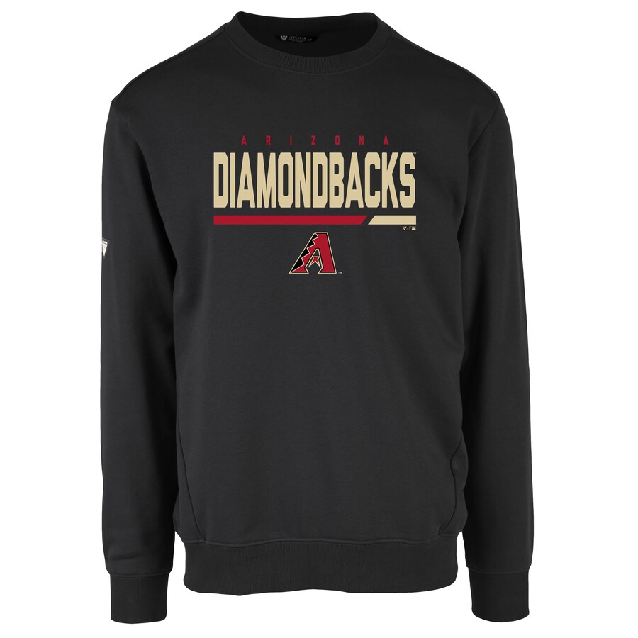Men's Arizona Diamondbacks Levelwear Black Zane Fleece Pullover Sweatshirt Men's Arizona Diamondbacks Levelwear Black Zane Fleece Pullover Sweatshirt