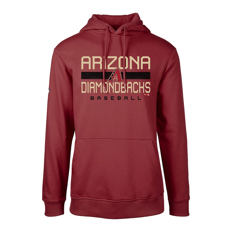 Men's Arizona Diamondbacks Levelwear Cardinal Podium Dugout Fleece Hoodie Men's Arizona Diamondbacks Levelwear Cardinal Podium Dugout Fleece Hoodie