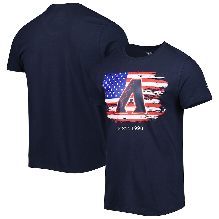 Men's Arizona Diamondbacks New Era Navy 4th of July Jersey T-Shirt Men's Arizona Diamondbacks New Era Navy 4th of July Jersey T-Shirt