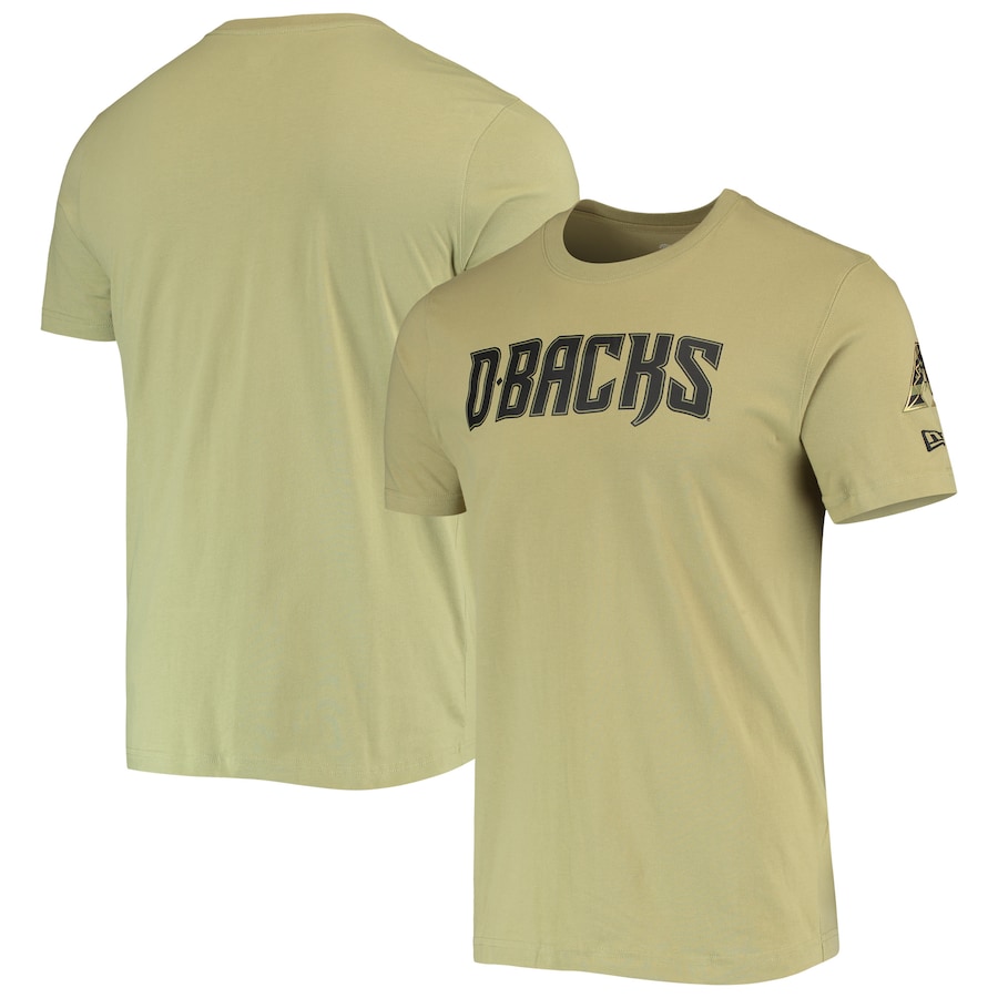 Men's Arizona Diamondbacks New Era Olive Brushed Armed Forces T-Shirt Men's Arizona Diamondbacks New Era Olive Brushed Armed Forces T-Shirt