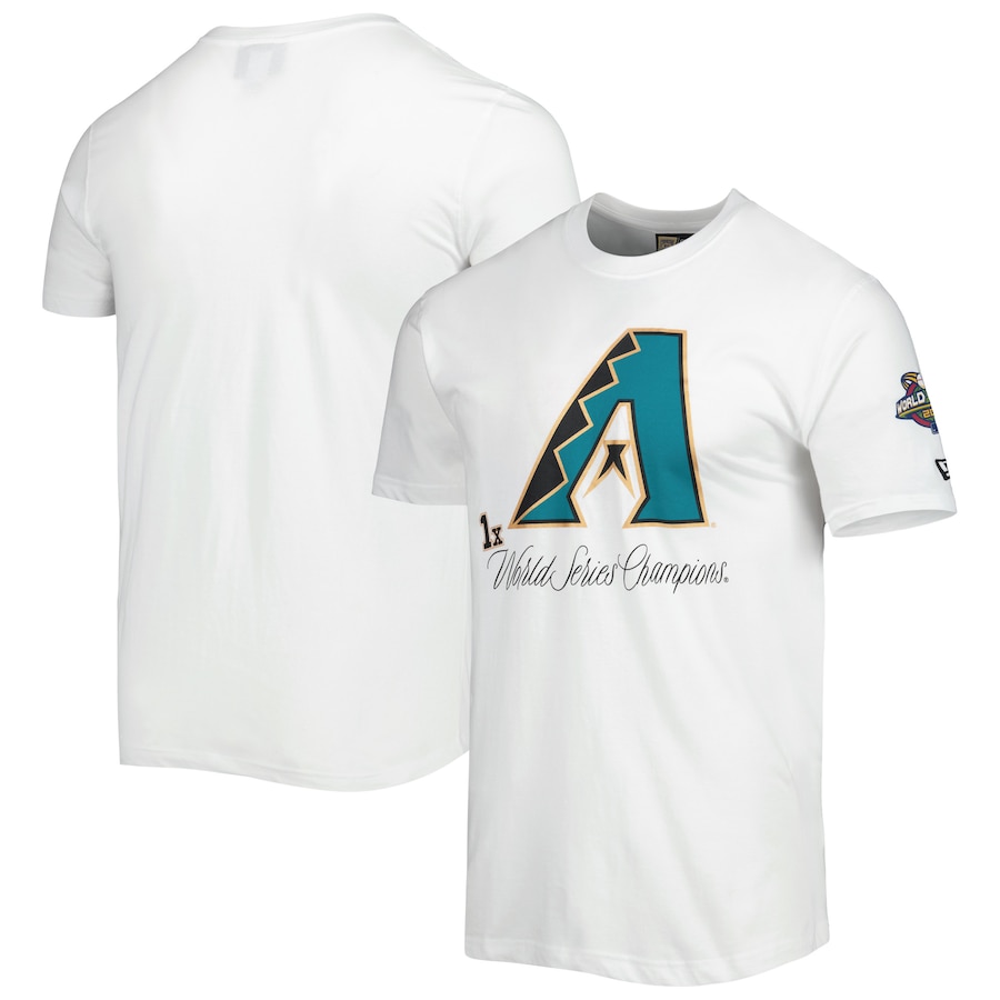 Men's Arizona Diamondbacks New Era White Historical Championship T-Shirt Men's Arizona Diamondbacks New Era White Historical Championship T-Shirt