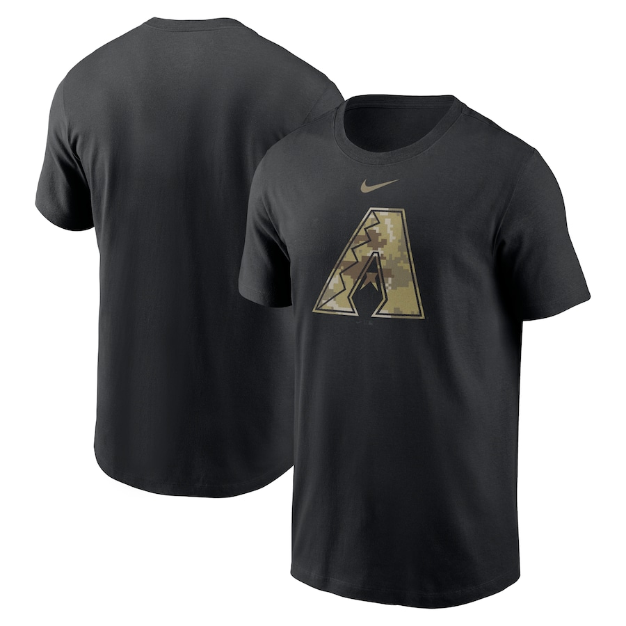 Men's Arizona Diamondbacks Nike Black Camo Logo Team T-Shirt Men's Arizona Diamondbacks Nike Black Camo Logo Team T-Shirt