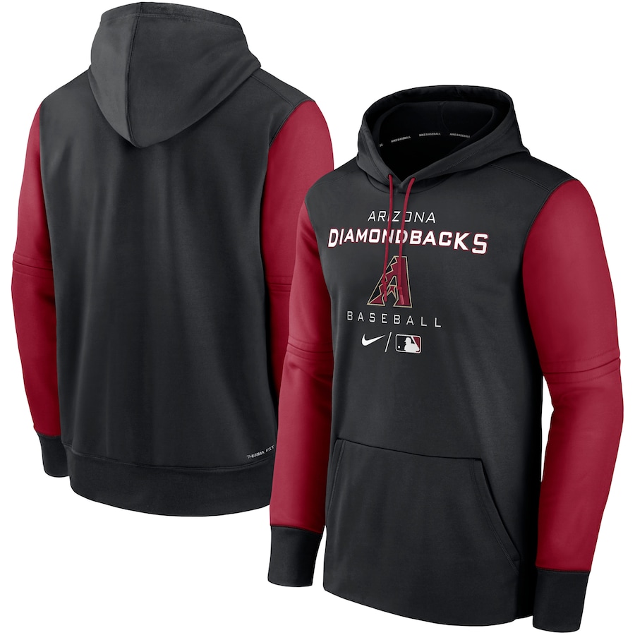Men's Arizona Diamondbacks Nike Black/Red Authentic Collection Performance Hoodie Men's Arizona Diamondbacks Nike Black/Red Authentic Collection Performance Hoodie