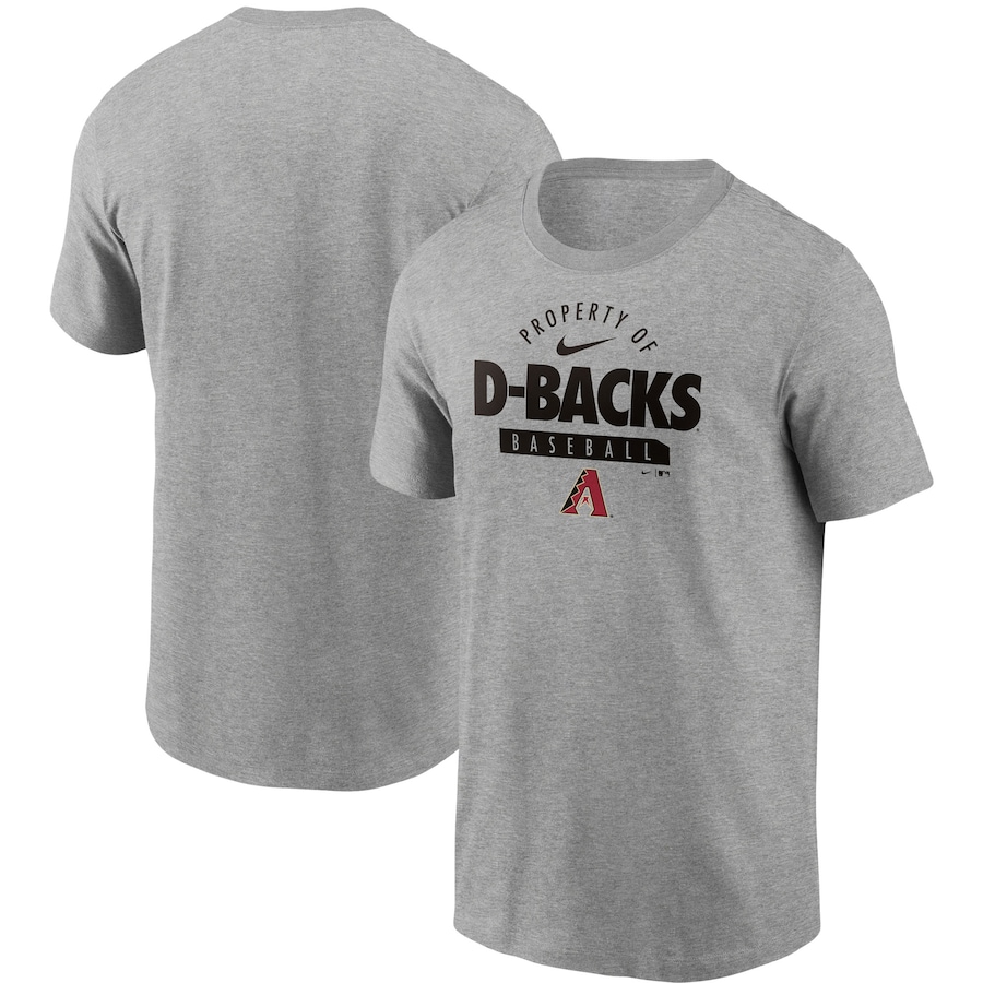 Men's Arizona Diamondbacks Nike Heathered Gray Primetime Property Of Practice T-Shirt
