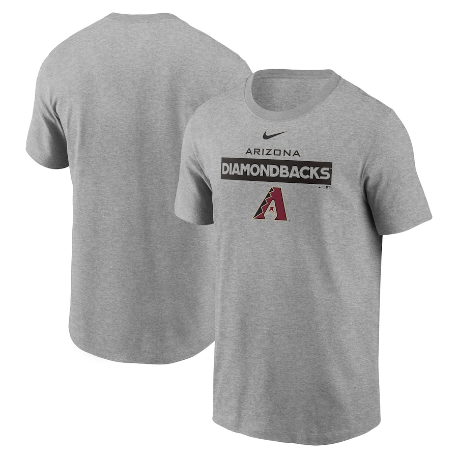 Men's Arizona Diamondbacks Nike Heathered Gray Team T-Shirt Men's Arizona Diamondbacks Nike Heathered Gray Team T-Shirt