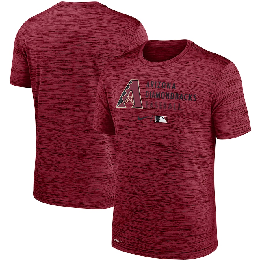 Men's Arizona Diamondbacks Nike Heathered Red Authentic Collection Velocity Practice Performance T-Shirt Men's Arizona Diamondbacks Nike Heathered Red Authentic Collection Velocity Practice Performance T-Shirt