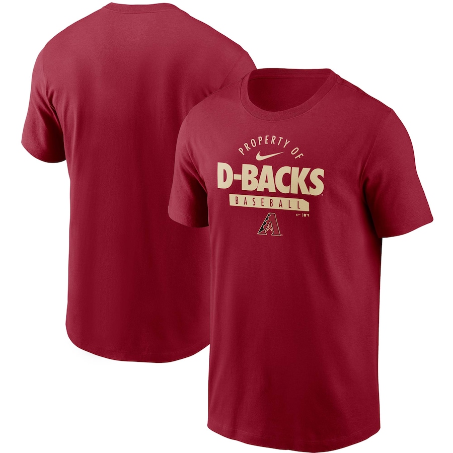 Men's Arizona Diamondbacks Nike Red Primetime Property Of Practice T-Shirt