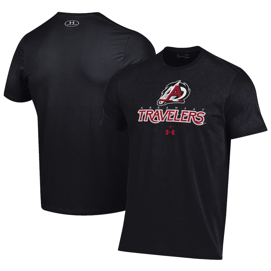 Men's Arkansas Travelers Under Armour Black Performance T-Shirt Men's Arkansas Travelers Under Armour Black Performance T-Shirt