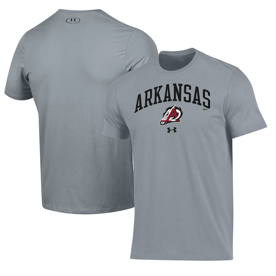 Men's Arkansas Travelers Under Armour Gray Performance T-Shirt Men's Arkansas Travelers Under Armour Gray Performance T-Shirt