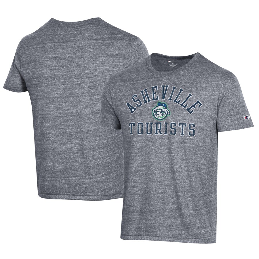 Men's Asheville Tourists Champion Gray Ultimate Tri-Blend T-Shirt