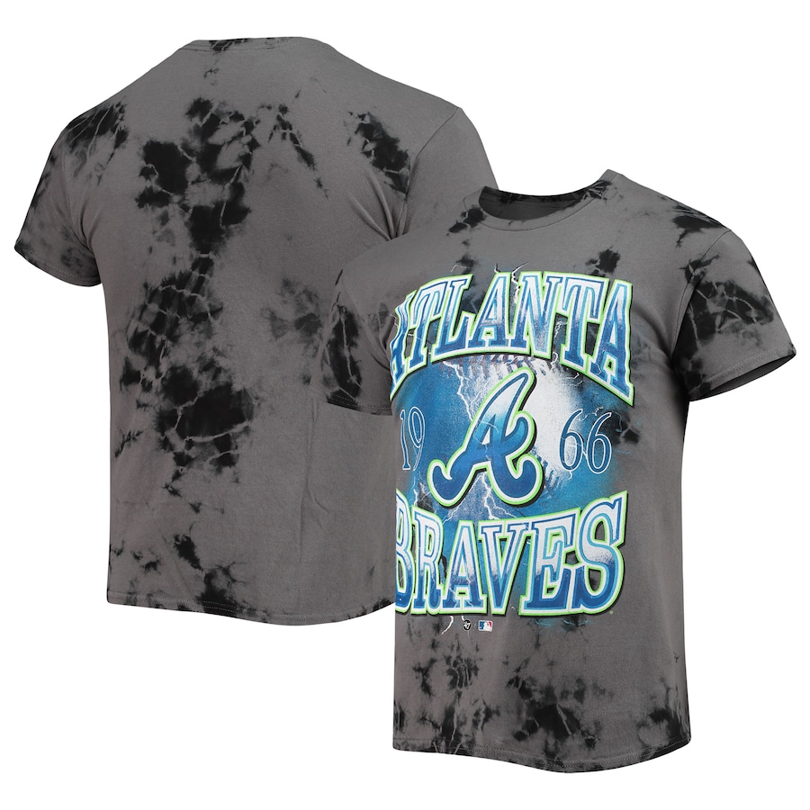 Men's Atlanta Braves '47 Charcoal Wonder Boy Vintage Tubular T-Shirt Men's Atlanta Braves '47 Charcoal Wonder Boy Vintage Tubular T-Shirt