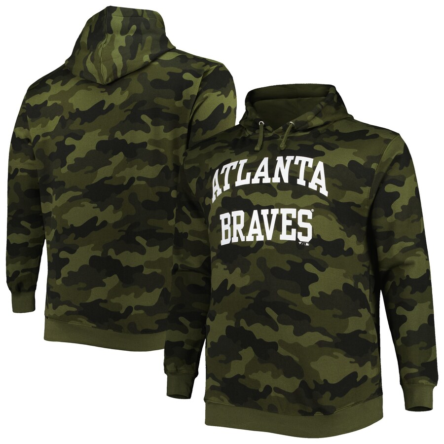Men's Atlanta Braves Camo Allover Print Pullover Hoodie