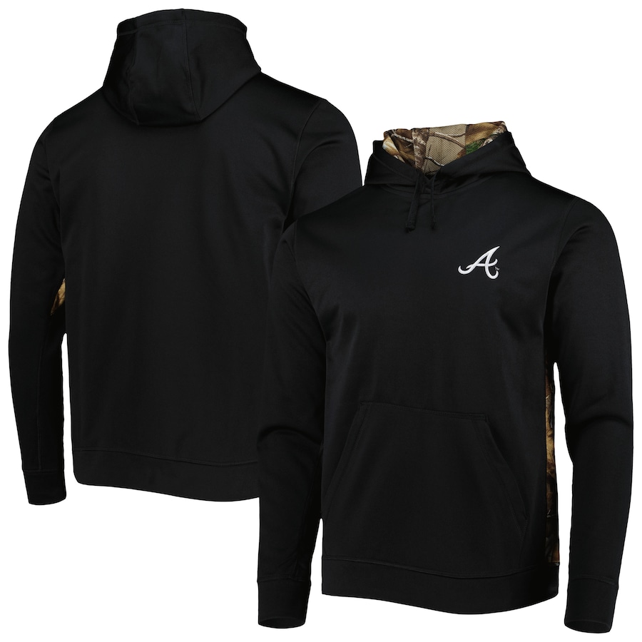 Men's Atlanta Braves Dunbrooke Black Ranger Pullover Hoodie Men's Atlanta Braves Dunbrooke Black Ranger Pullover Hoodie