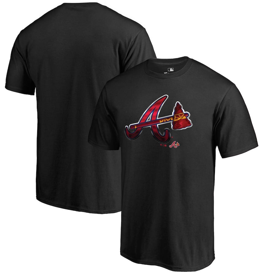 Men's Atlanta Braves Black Midnight Mascot T-Shirt