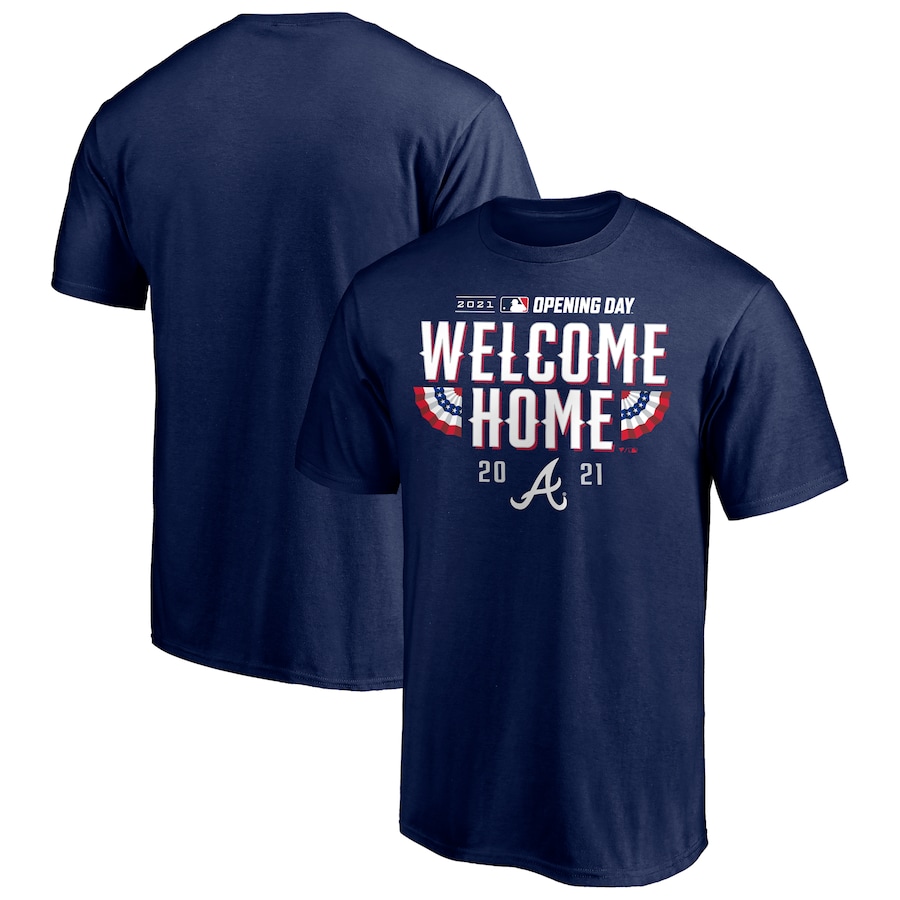 Men's Atlanta Braves Navy 2021 Opening Day T-Shirt
