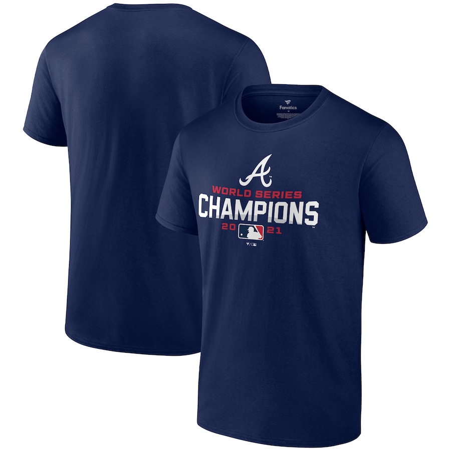 Men's Atlanta Braves Navy 2021 World Series Champions T-Shirt