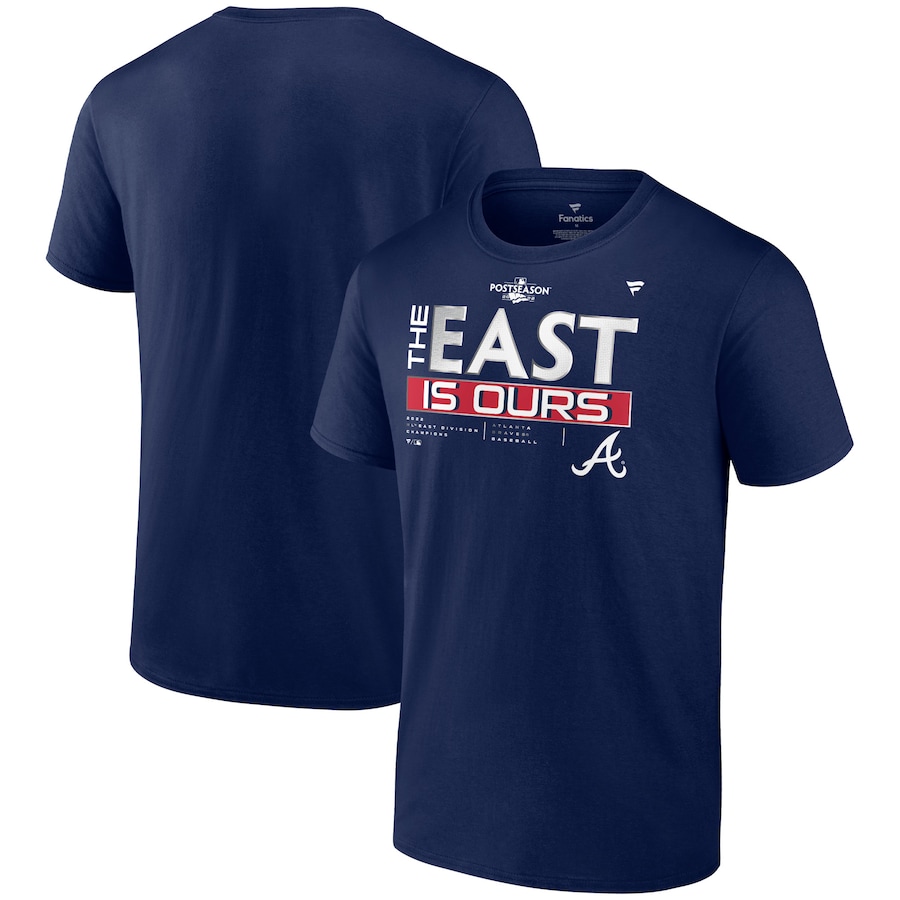Men's Atlanta Braves Navy 2022 NL East Division Champions Locker Room T-Shirt