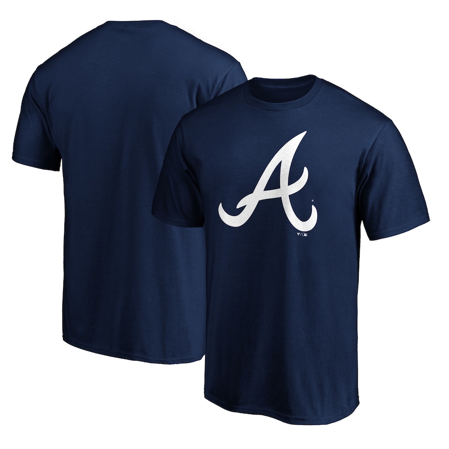 Men's Atlanta Braves Navy Official Logo T-Shirt